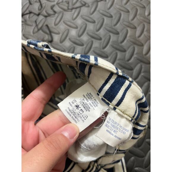 Tommy Hilfiger Y2K Striped Flare Jeans Bell Bottoms Blue White Hippie Fits 28 - Picture 5 of 10